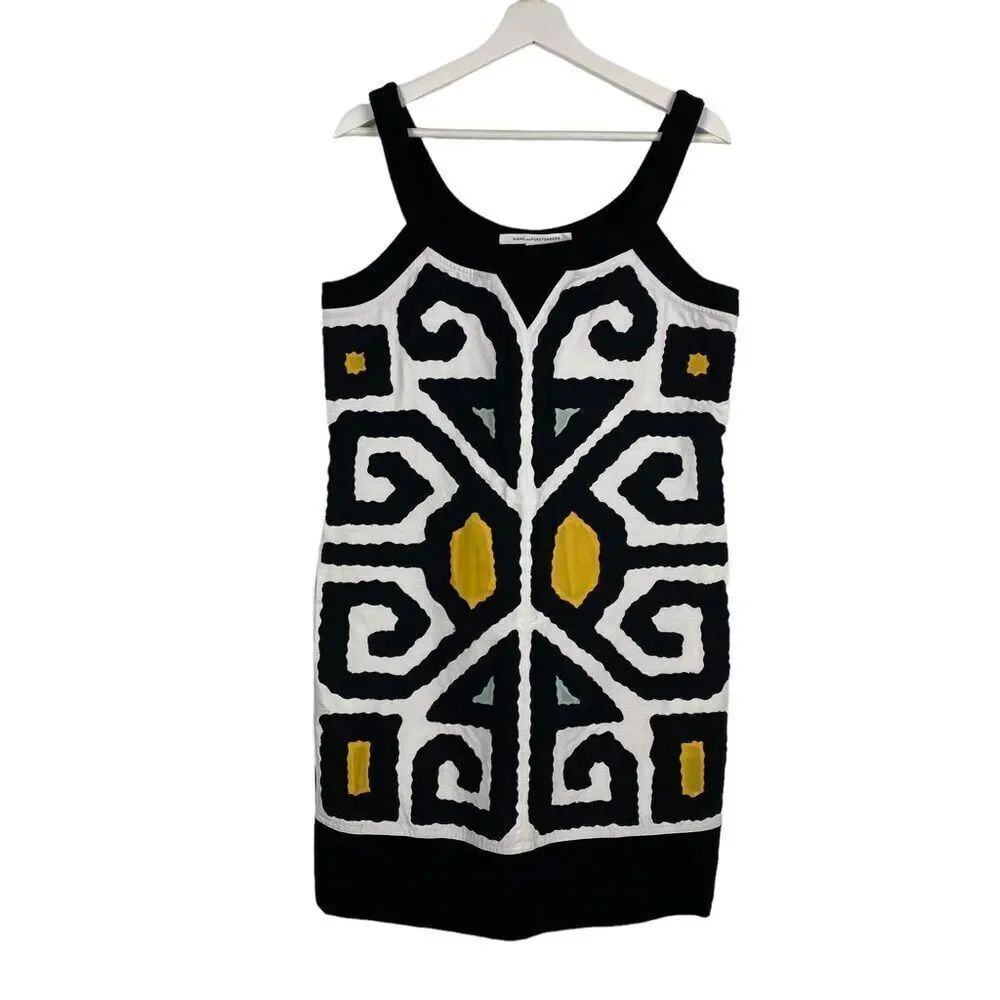 Diane von Furstenberg Cookie Tank Dress size 8 Mod Retro 70s